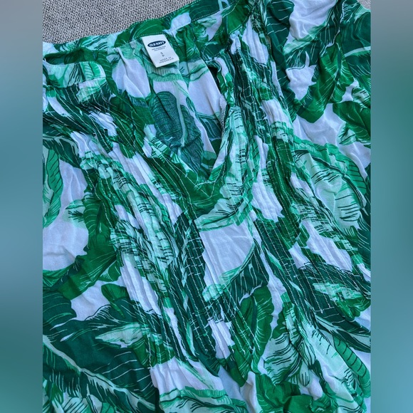 Women’s old Navy S/P tropical green white top - Picture 2 of 5
